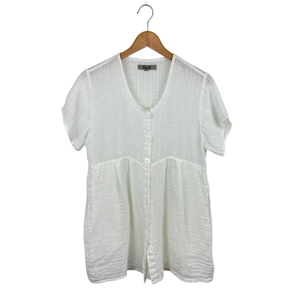 FLAX White Linen Tunic